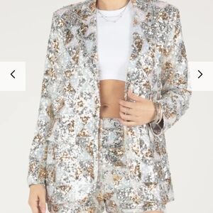 Miss Me Silver Sequin Women's Jacket